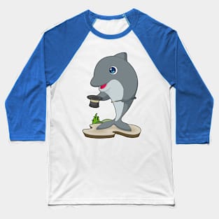 Dolphin Wizard Cylinder Baseball T-Shirt